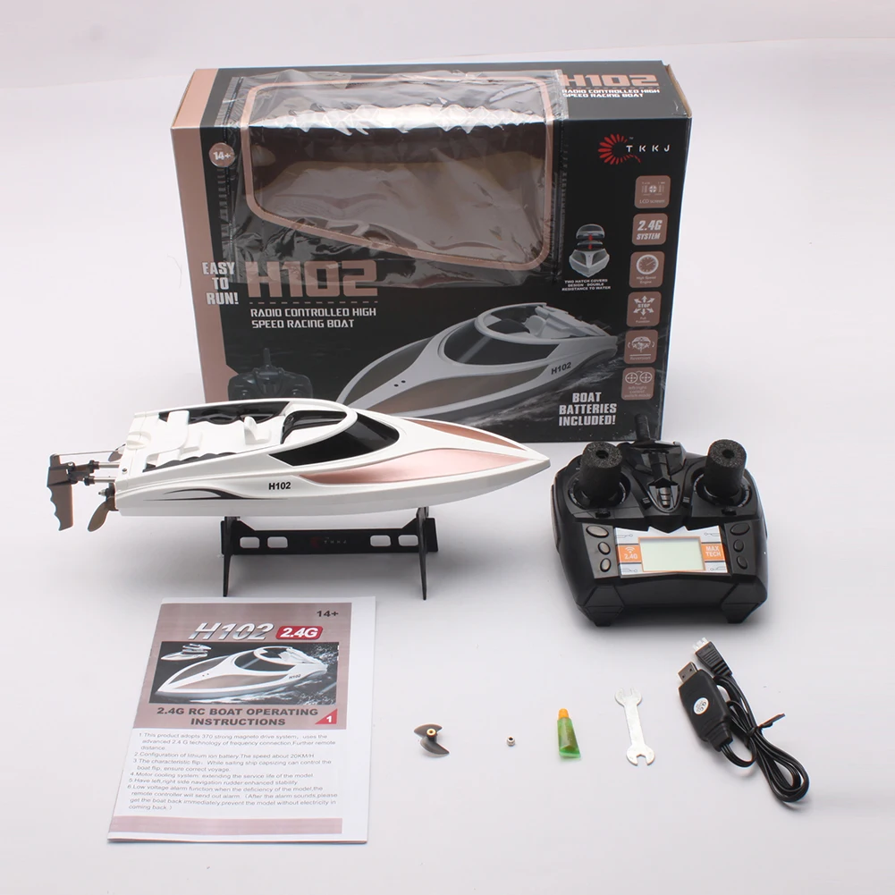 2 4 ГГц 26 км/ч RC электрическая гоночная лодка высокая скорость 180 градусов