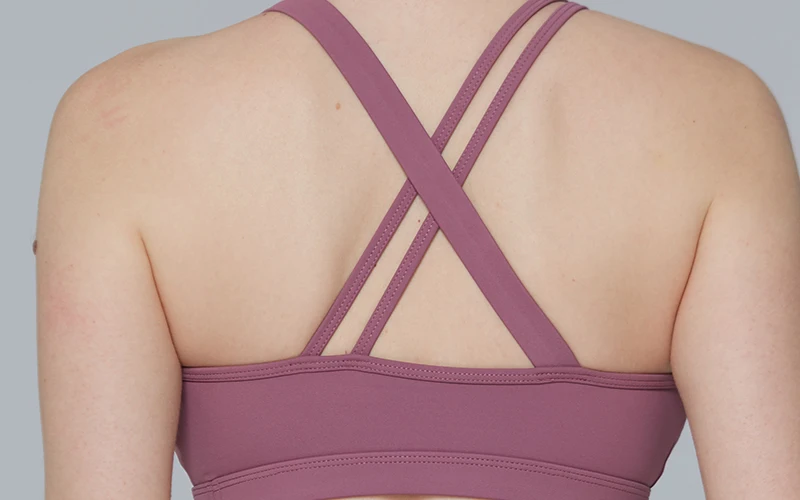 SYPREM спортивный бюстгальтер для фитнеса бюстгальтер для тренировок собрать свет-поддержка сексуальный ударопрочный шик Асимметричные ремни крест-накрест сзади бюстгальтер, 18FT1068