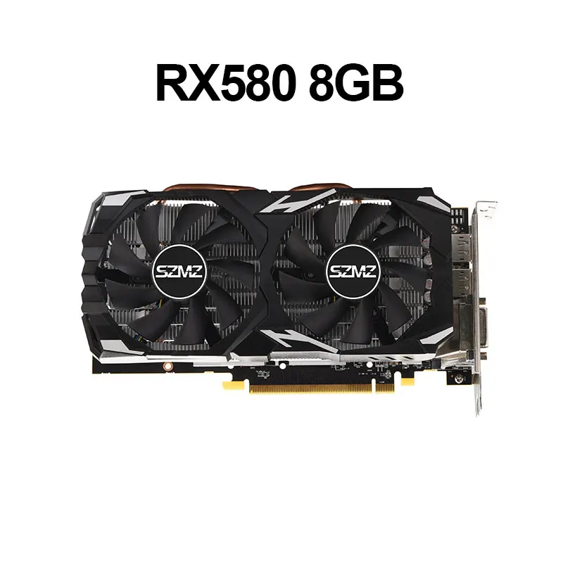 Оригинальная видеокарта SZMZ Radeon RX 580 470 570 8 ГБ GDDR5 256Bit rx580 GPU для майнинга без gtx 960 1050