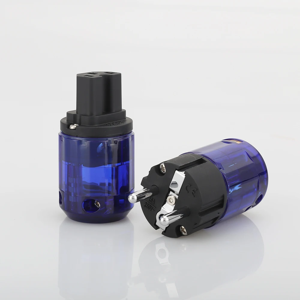 Штепсельная Вилка стандарта ЕС Schuko с родиевым покрытием 1 пара разъем IEC для Hi Fi