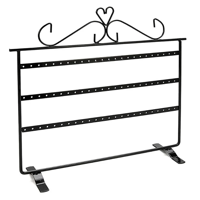 

72 Holes Earrings Necklace Ear Studs Jewelry Display Holder Stand Showcase Jewelry Organizer Rack Flat Holder