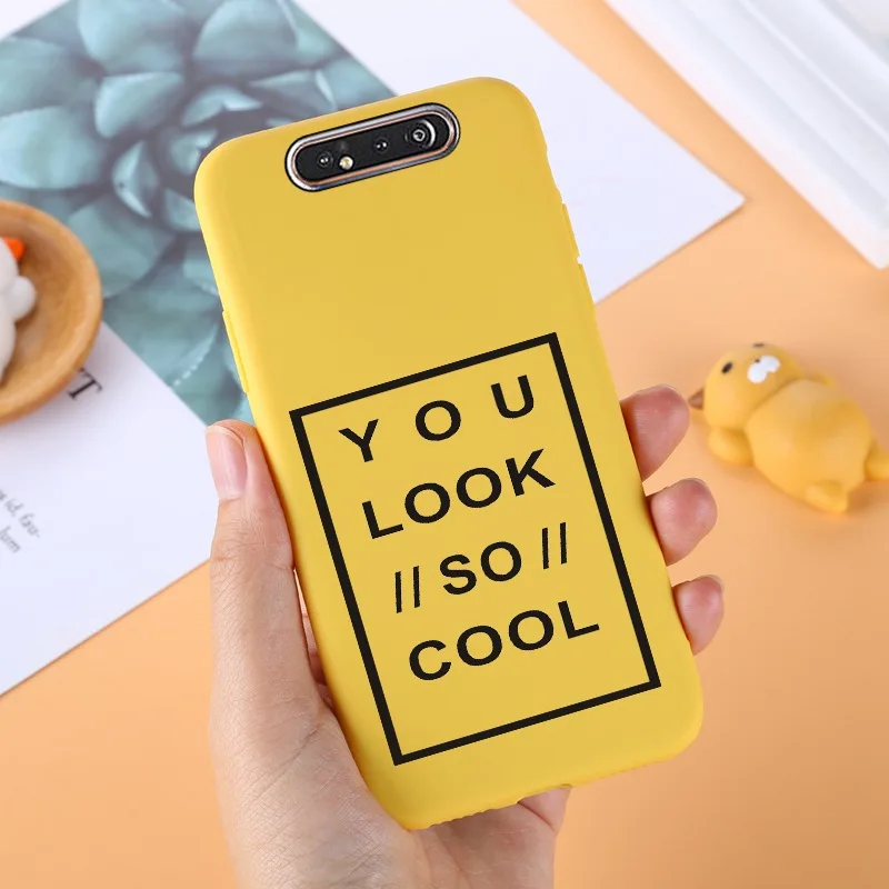 Yello ТПУ чехол для samsung Galaxy A80 силиконовый милый для samsung задняя крышка A 80 A805F A50 A70 A10 A20 A10S A40 протектор черный
