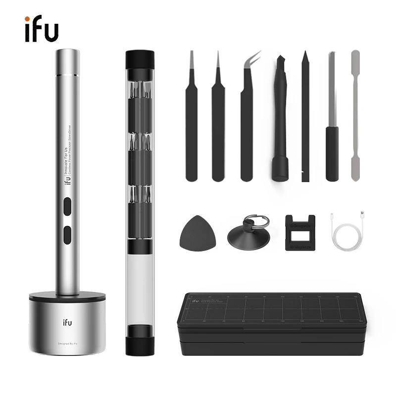 IFu мини электрический беспроводной Магнитный Отвертка Инструмент Torx Hex Phillips комплект литий-ионный аккумулятор прецизионная ручная Отвертка Набор бит