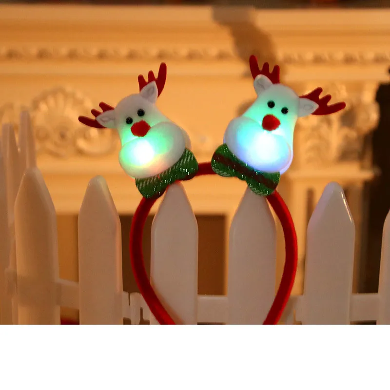 1 шт. 2020 Рождественская повязка на голову с Санта-Клаусом оленем снеговиком