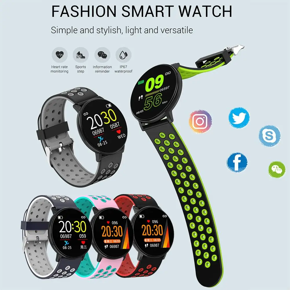 Умные часы пульсометр фитнес трекер секундомер шагомер калории спорт IP67