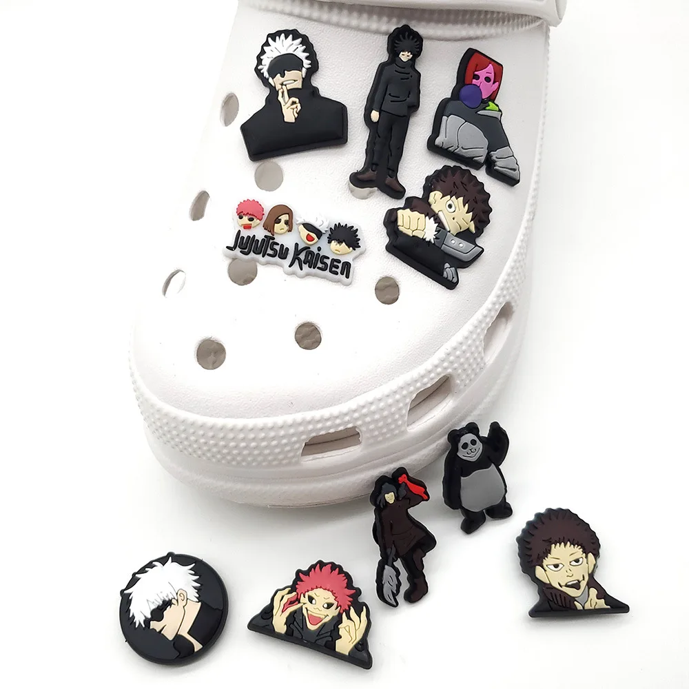 

1pc Cartoon Anime Jujutsu Kaisen Shoe Charms Buckles PVC Crock Accessories Sandals Decoration Kids Gifts