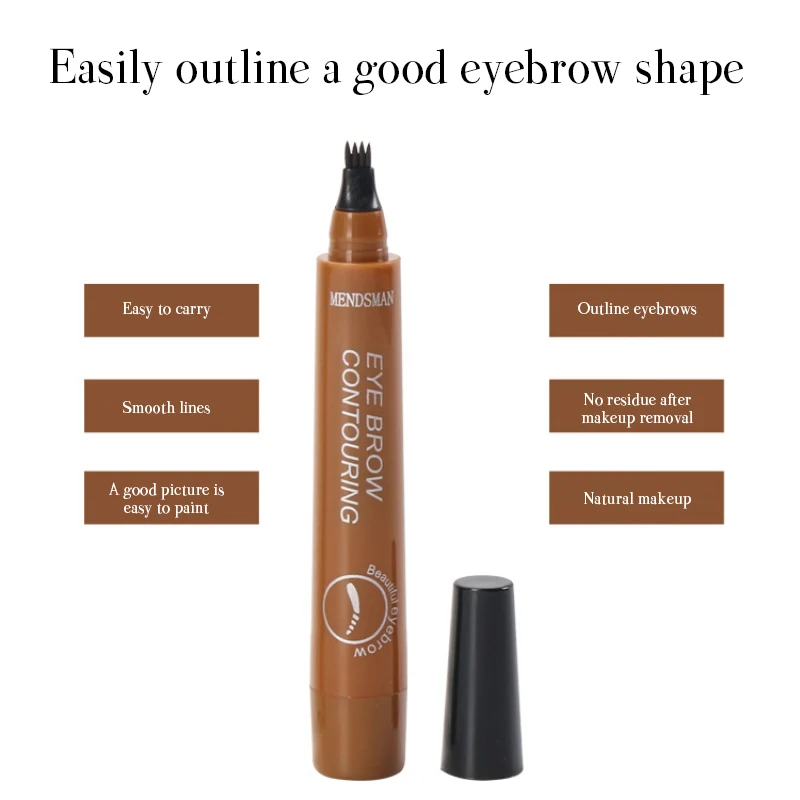 

Four-headed Eyebrow Pen Natural Waterproof Quick-drying Four-pronged Liquid Eyebrow Pen Long Lasting Non-smudge Cosmetics TSLN2
