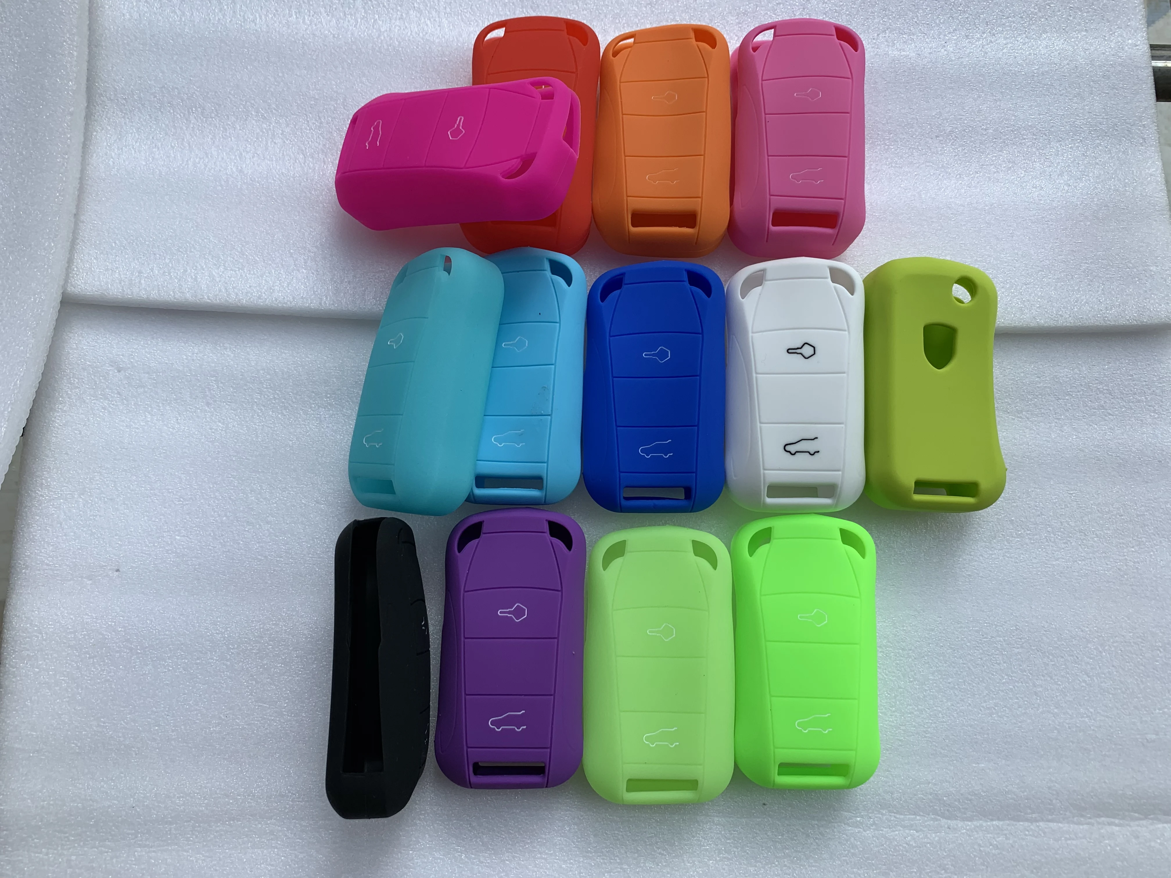Новый силиконовой резины ключи крышка Чехол протектор комплект Fob в виде ракушки