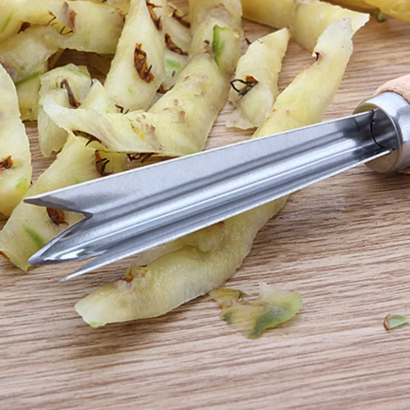 

1PCS Pineapple Peeler Pineapple Seeding Machine Stainless Steel Peeler Pineapple Spatula Household Kitchen Tool Salad Fruit Tool