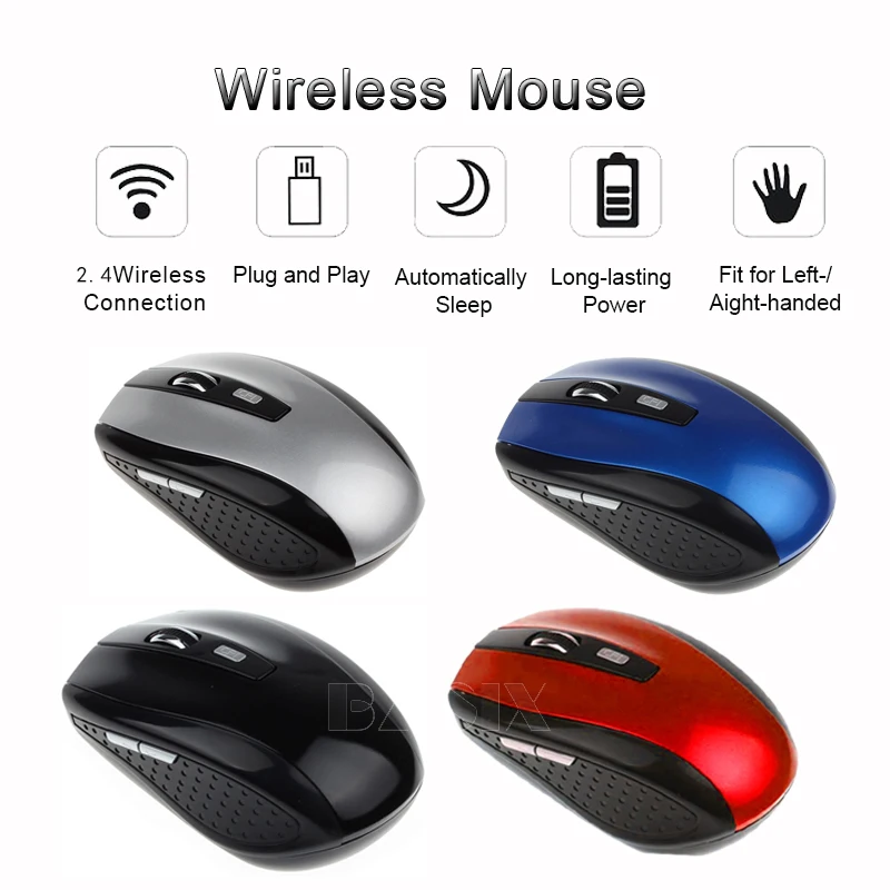 Беспроводная мышь BASIX портативная интеллектуальная игровая оптическая