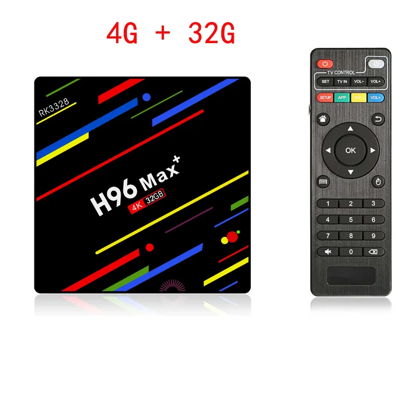 4G 32G Normal remote H96 MAX Plus Smart tv Box Android 9,0 4 Гб 64 Гб Rockchip RK3328 5G Wifi H.265 4K Youtube Netflix Google Play IP tv медиаплеер - Цвет: 4G 32G Normal remote