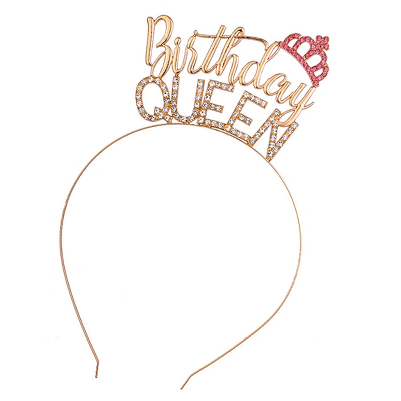

Birthday Queen Crown Tiara Headband for Women Girls Happy 30th 40th 50th 60th 70th 80th Birthday Party Decorations Favors Gifts