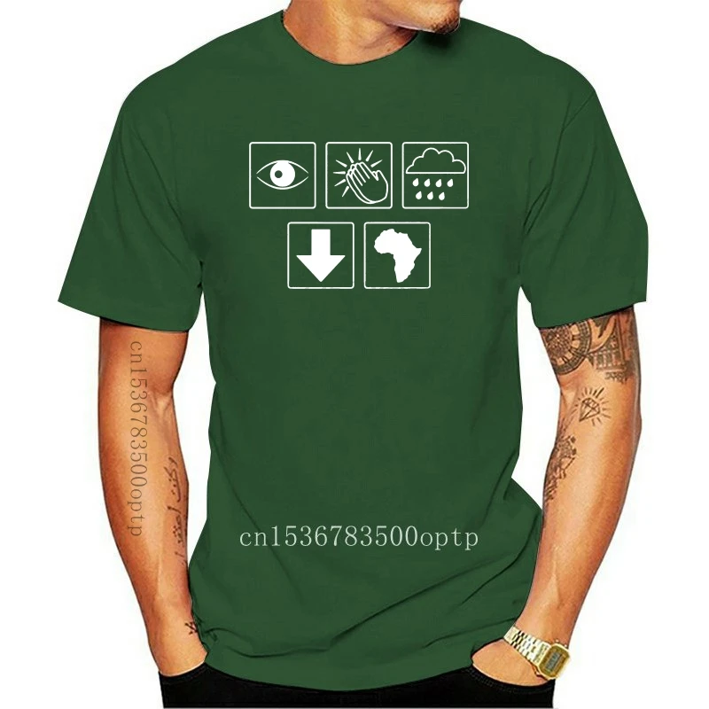 

New Men t shirt Short sleeve Bless the Rains (Down in Africa) in White Unisex T Shirt Women t-shirt tee tops