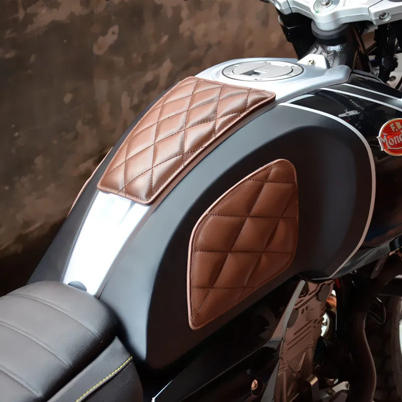 

rubber classic moto tank decoration knee protection for honda harley KTM benelli triumph decal sticker motorcycle accessories