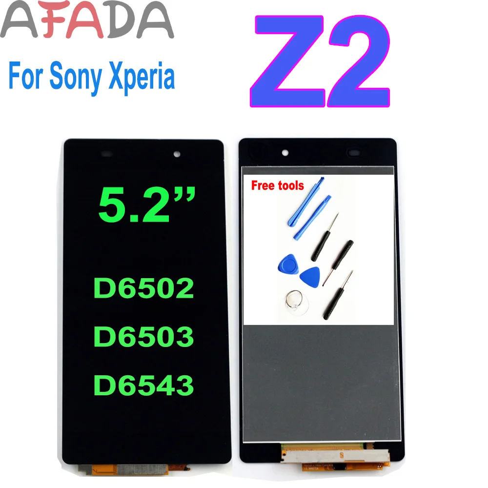 

AAA+ 5.2'' LCD Display For SONY Xperia Z2 Touch Screen Digitizer Assembly LCD For D6502 D6503 D6543 Dropshipping Fast delivery