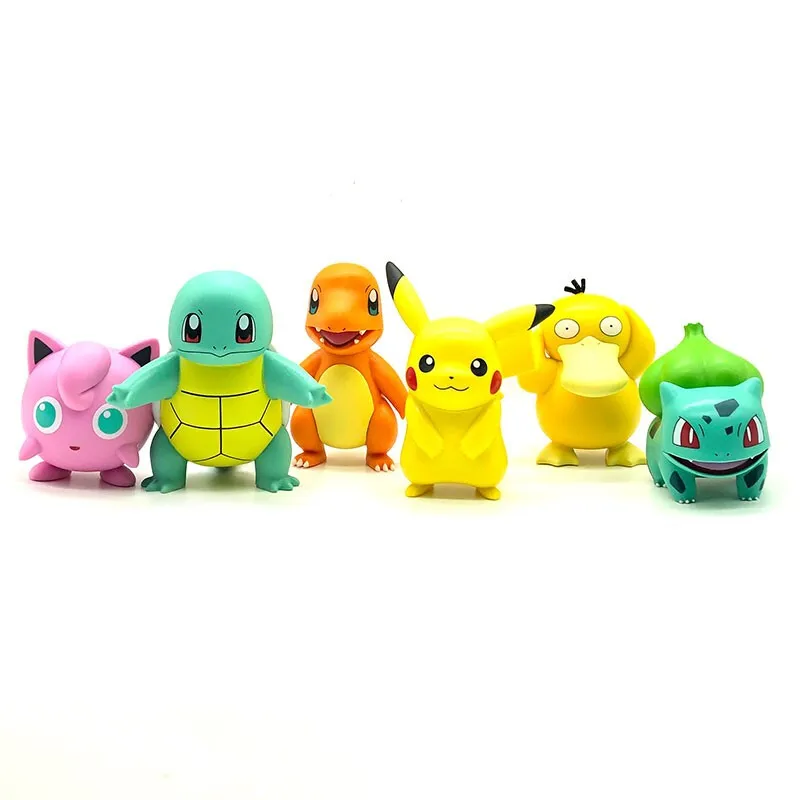 Покемон фигурка игрушки Charmander Cleffa Пикачу Бульбазавр Psyduck карман тыкать модель