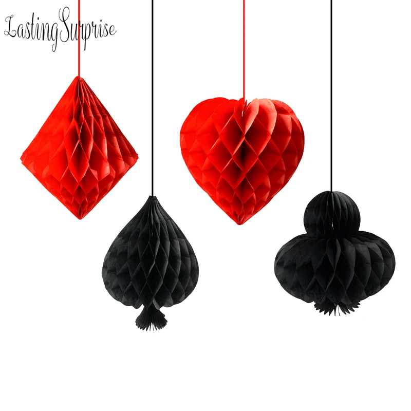 1 шт. бумажные Медовые соты Ассорти Дизайн покера висячие украшения вечерние