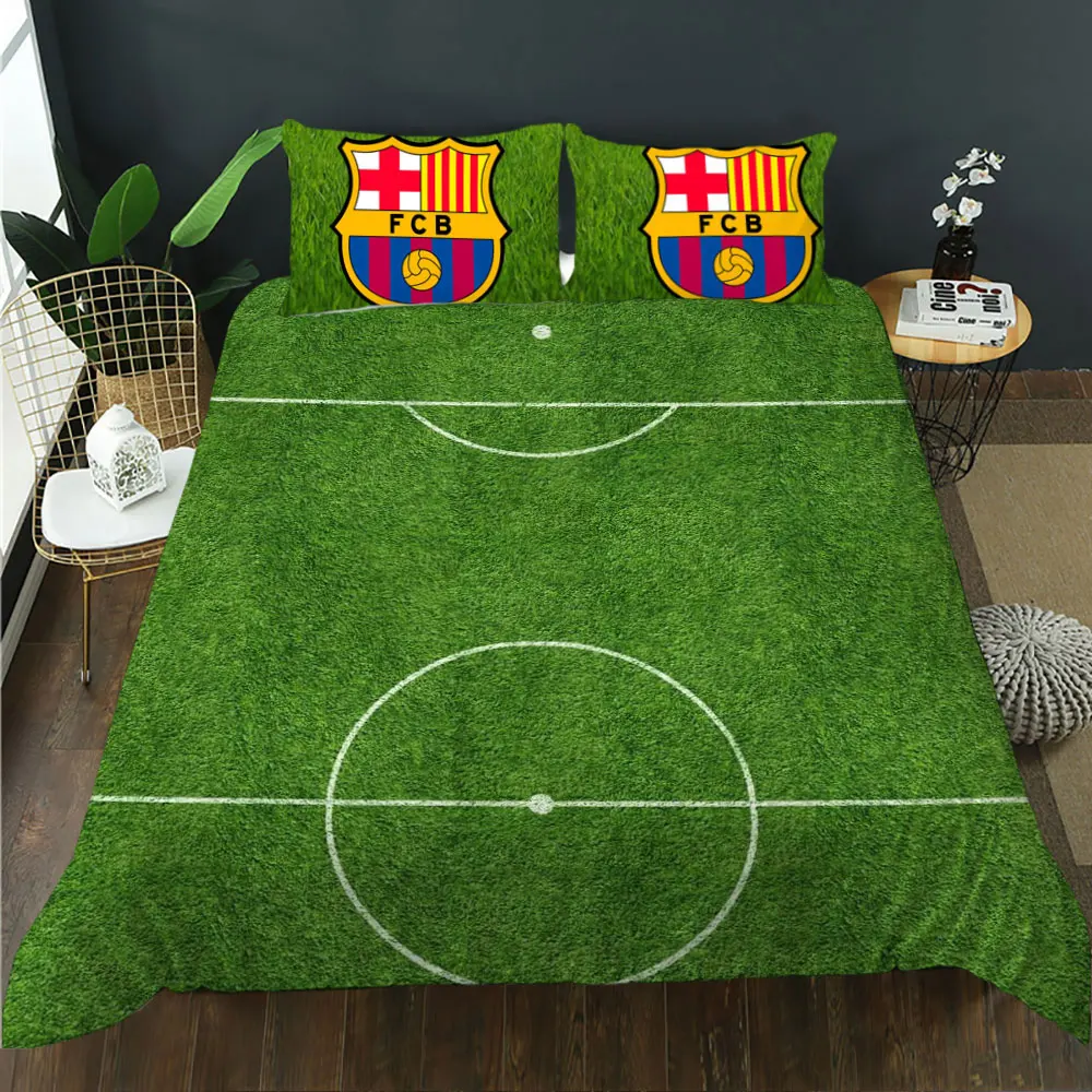 

BailiPromise football field cover cool Bedding Set bedroom 3D Print insignia Pillowcase Soft Duvet Cover Queen King 2/3pcs