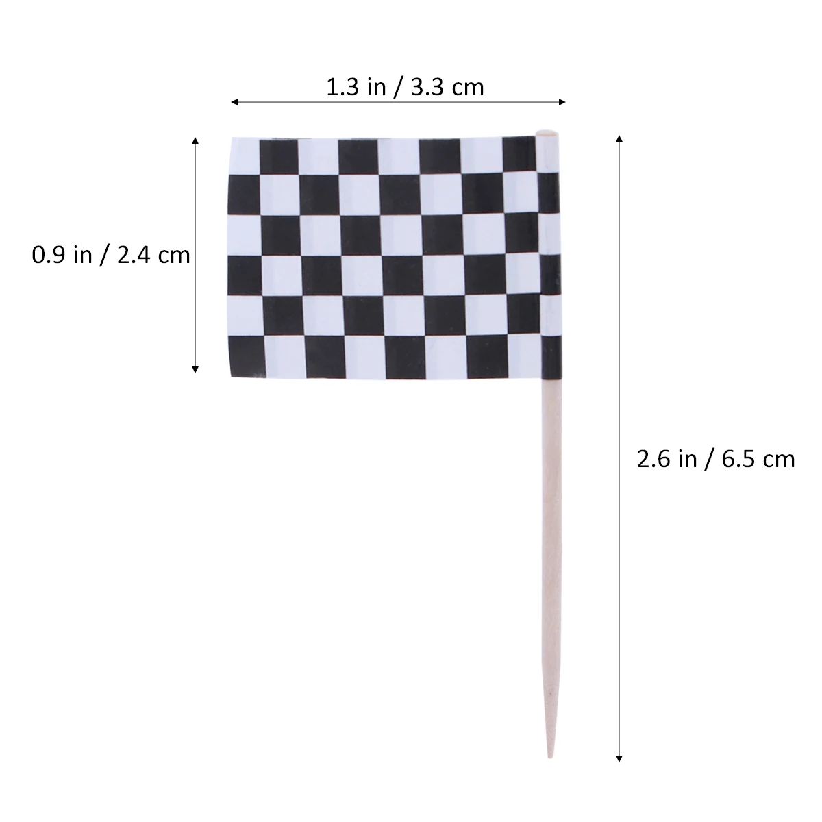 

100pcs Racing Flag Fruit Forks Toothpicks Party Tableware Picks Appetizer Fruit Sticks for Cocktail Party Cake Decoration