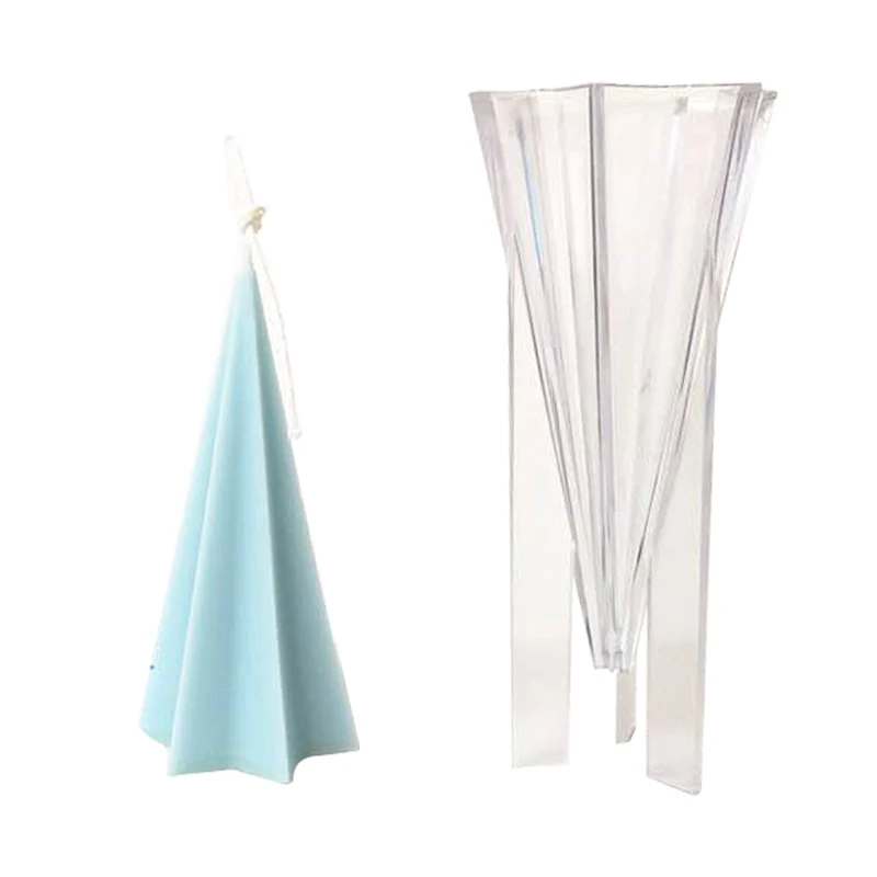 Пластиковая форма в форме пирамиды для самостоятельного изготовления свечей