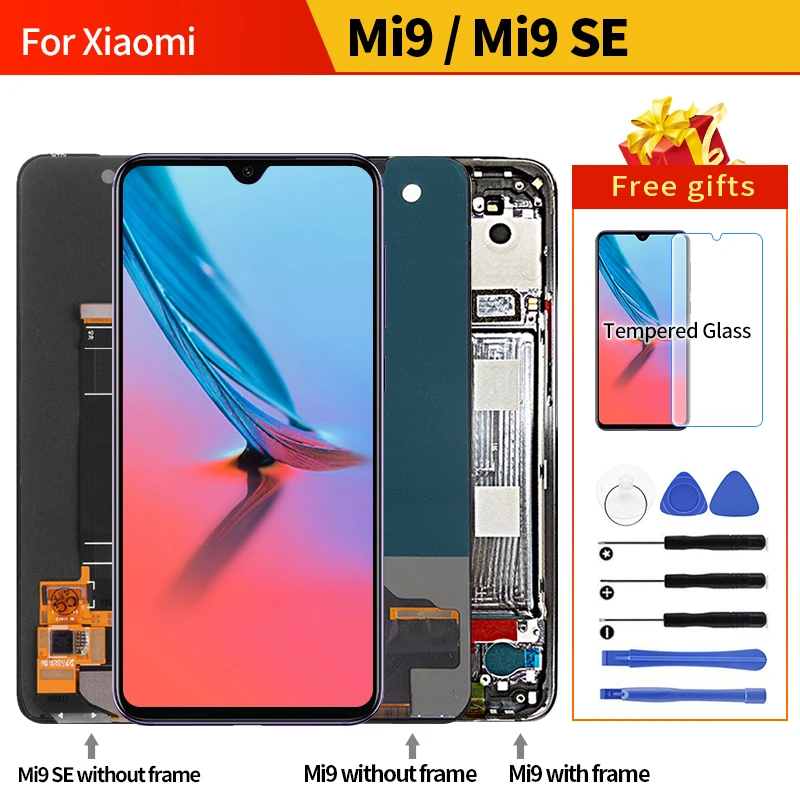 Оригинальный ЖК дисплей для Xiaomi Mi 9 MI9 дигитайзер в сборе сенсорный экран M1903F Mi9SE Mi9