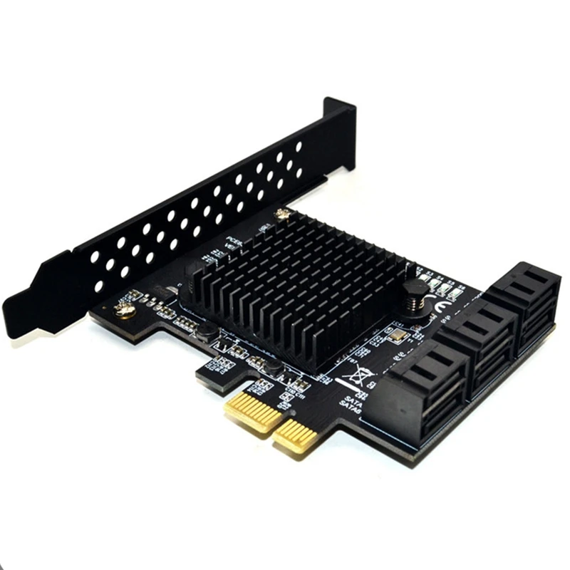 

6 Port SATA III PCIe Card, PCIe SATA III Controller Card to 6GB/S Internal Adapter Converter PCI SATA 3.0 Expansion Card