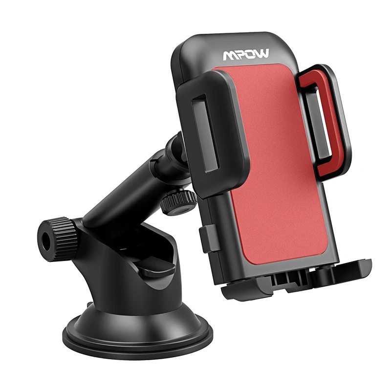 Red Phone Holder Mpow CA051 Автомобильный держатель для телефона, универсальный слот для CD, автомобильный держатель в одно касание, подставка-колыбель с поворотом на 360 градусов для 4-6 дюймового смартфона - Цвет: Red Phone Holder