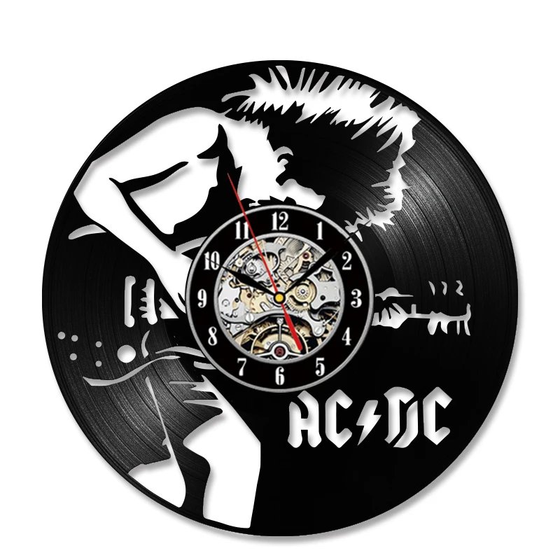 Креативные настенные часы современный дизайн рок-браслет виниловые с записью