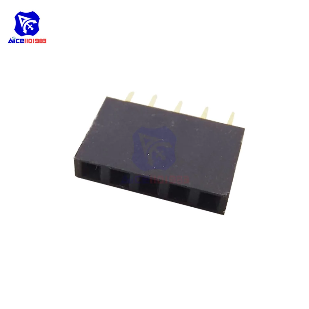 Diymore 20 шт./лот 1x5 Однорядный 5-контактный шаг 2 54 мм гнездовой разъем для печатной