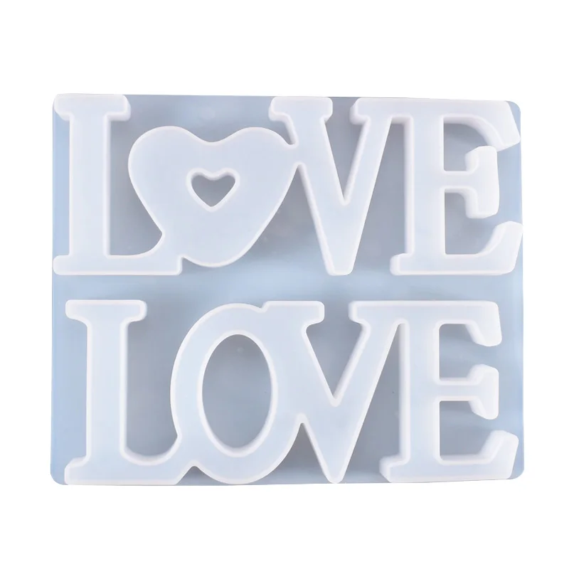 

Diy Crystal Epoxy Mold LOVE English Word Love Listed House Decoration Silicone Mold