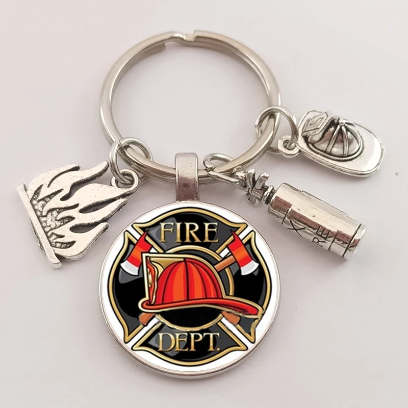 New fashion charm fireman tools glass keychain accessories | Украшения и аксессуары