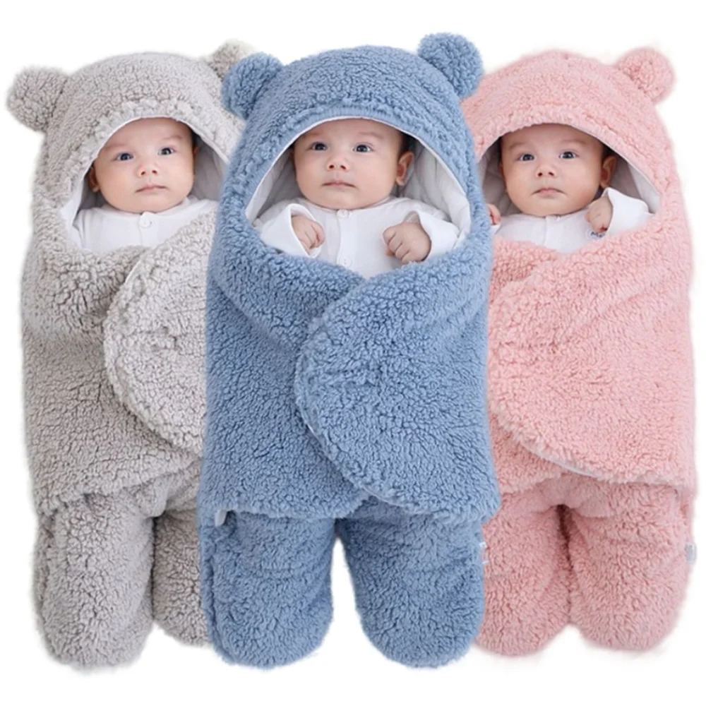 

Soft Newborn Baby Wrap Blankets Baby Sleeping Bag Envelope For Newborn Sleepsack 100% Cotton thicken Cocoon for baby 0-9 Months
