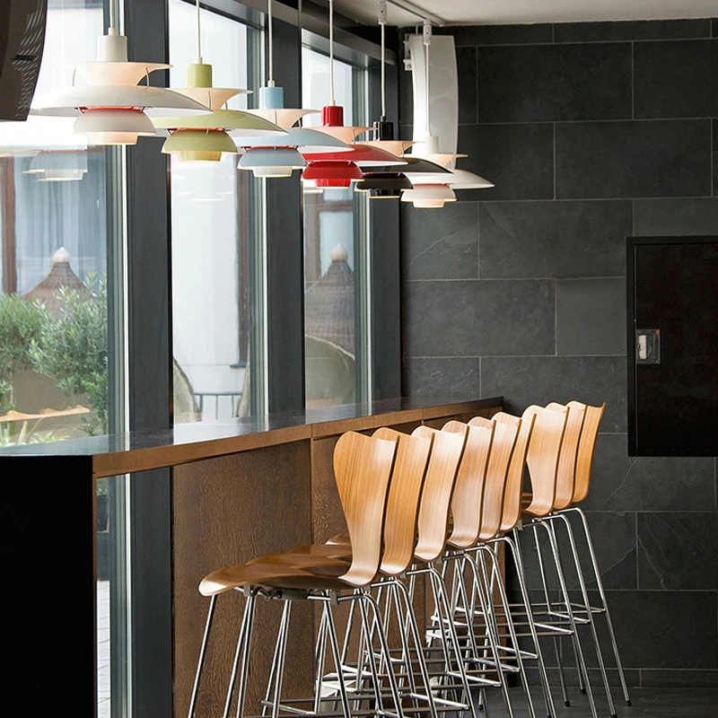 

Colorful Umbrella shape Pendant Lights Nordic Led Suspend pendant lamp for living room dinging room PH5 hanging light fixtures