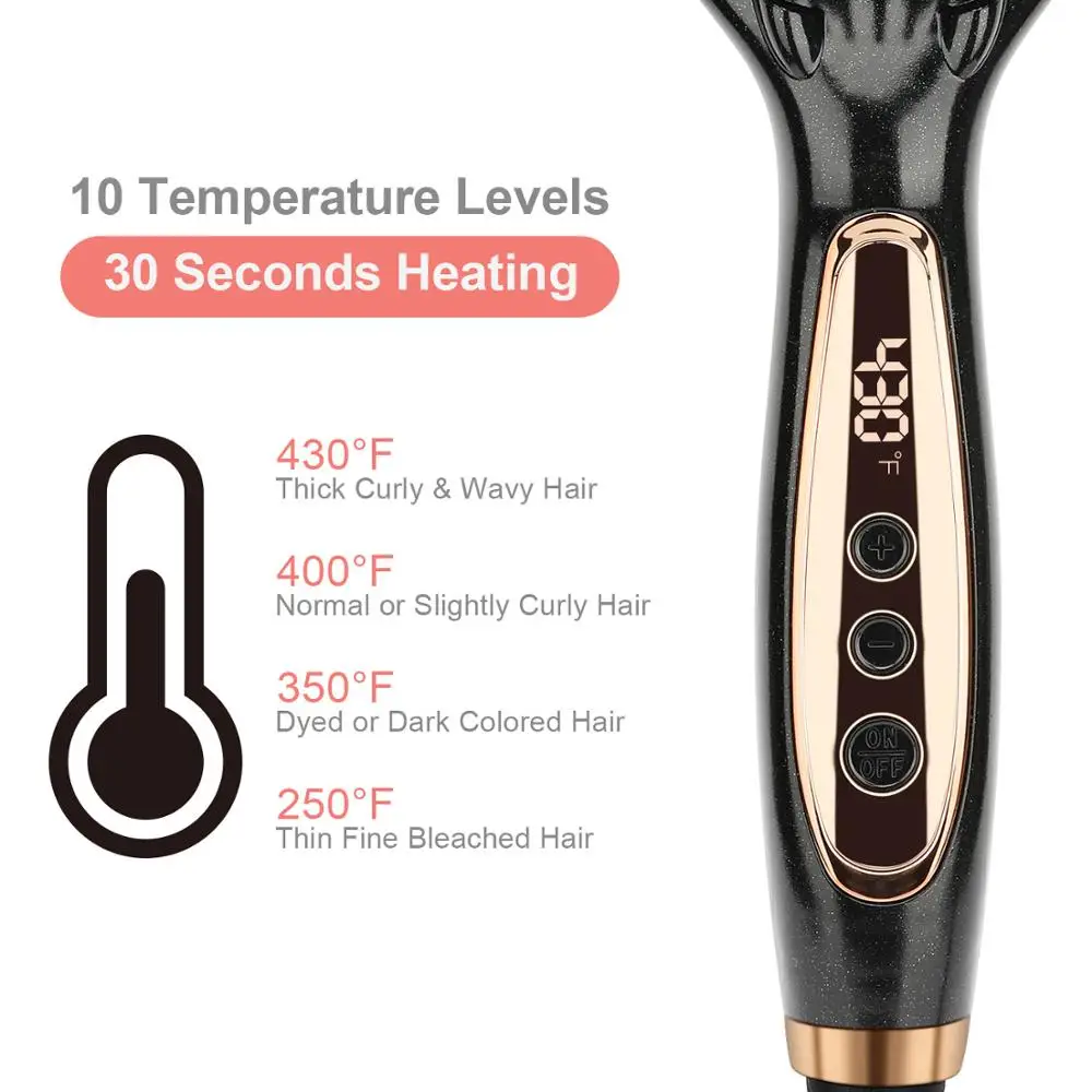 FMK выпрямитель для волос расческа инфракрасная плоская железная щетка