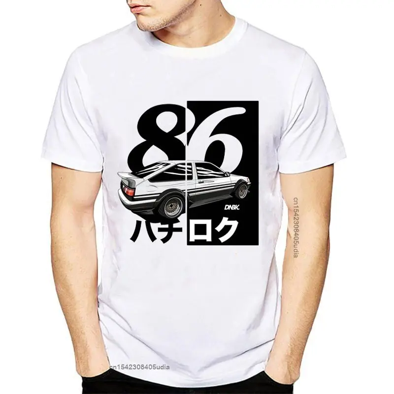 Ae86 Initial D Tshirt Male Summer Loose Funny T-Shirt Tee Shirt for Men Men Drift Japanese Anime Speed Car T Shirt