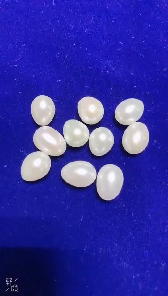 Натуральные белые широкие бусины большого размера 10-12 мм с рисовой жемчужиной в