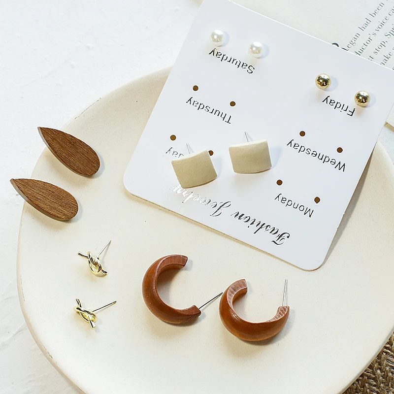 Женские винтажные серьги гвоздики с жемчугом в стиле бохо|Серьги-гвоздики| |