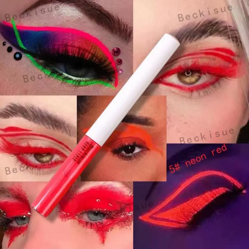 

Cool Girl Rainbow Fluorescent Multi-colors Eyeliner Liquid Eyeliner Long Lasting Waterproof Quick Dry Eyeliner Pencil TSLM1