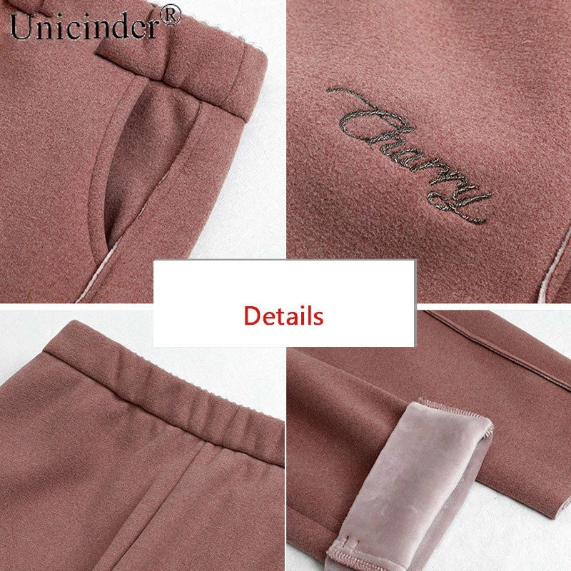 

Unicinder Woolen Women Winter Pants Thick Warm Vintage Autumn Thicken Feleece Trousers Harem Pants for Women Velvet Pants Capris