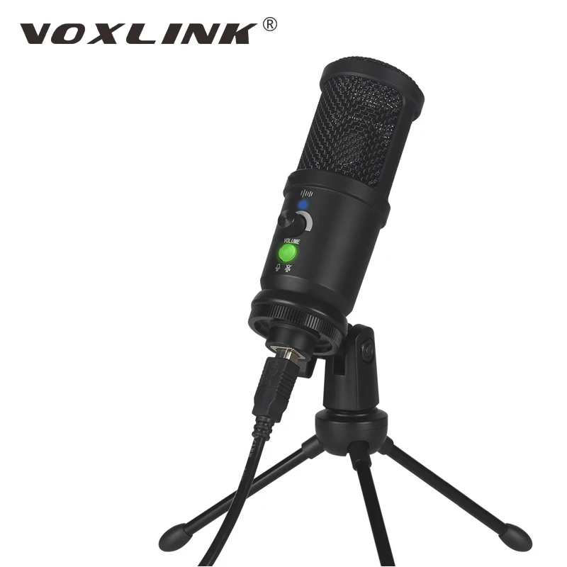 Профессиональный конденсаторный микрофон VOXLINK для компьютера ноутбука пения игр