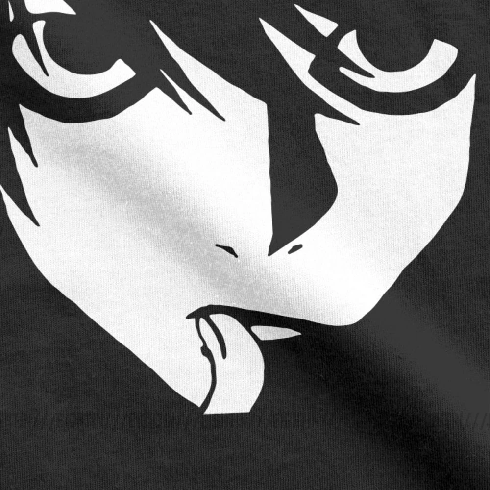 L Death Note Футболка хлопок аниме футболка мужская забавная короткий рукав круглый воротник тройники 5XL большой размер