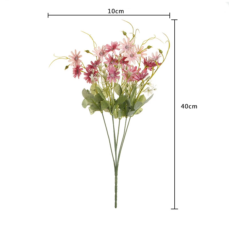 

6 Branch Silk Daisy Artificial Flowers High Quality Wedding Party Valentine's Day Table Flowers Bridal Home Decor Floral