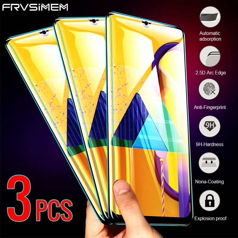 3 шт. закаленное стекло для Samsung Galaxy A01 A11 A21S A207 A31 A41 A51 A515 A71 5G M11 M21 M31 защитное полное