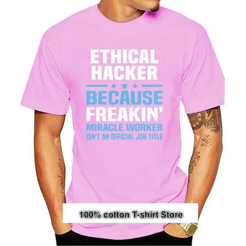

Camiseta de Hacker ético para hombre, camisa con letras cónicas Hipster, ropa negra de talla grande S-5xl