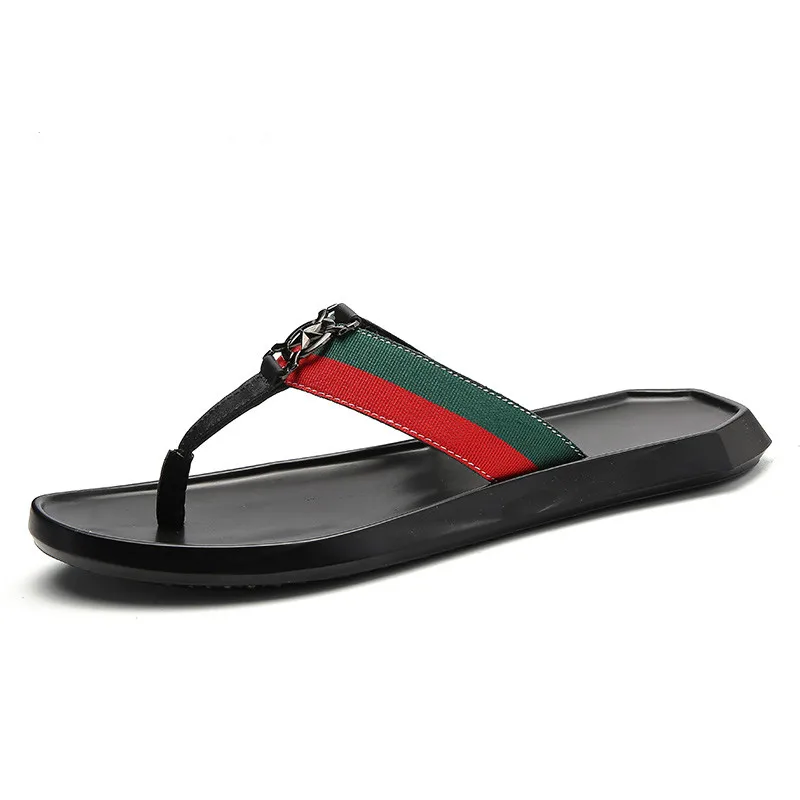 WEH/Роскошная Брендовая обувь женская пляжная на плоской подошве женские шлепанцы