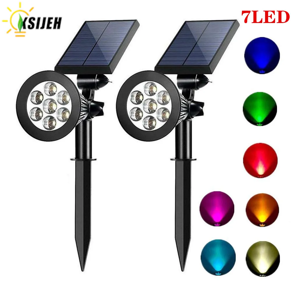 

Solar Spotlights Upgraded Solar Garden Light Outdoor Waterproof 7 LED Landscape Lighting Solar Wall Light for Yard Driveway Lawn
