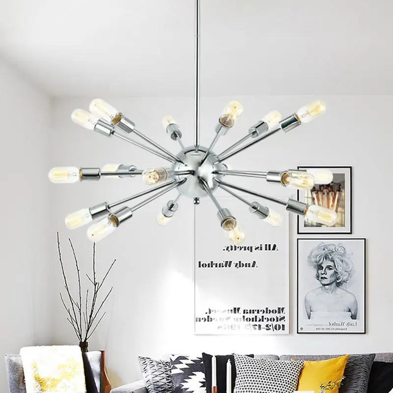 

Sputnik Mid Century vintage Modern industrial iron pendant lamp lighting Loft light fixture