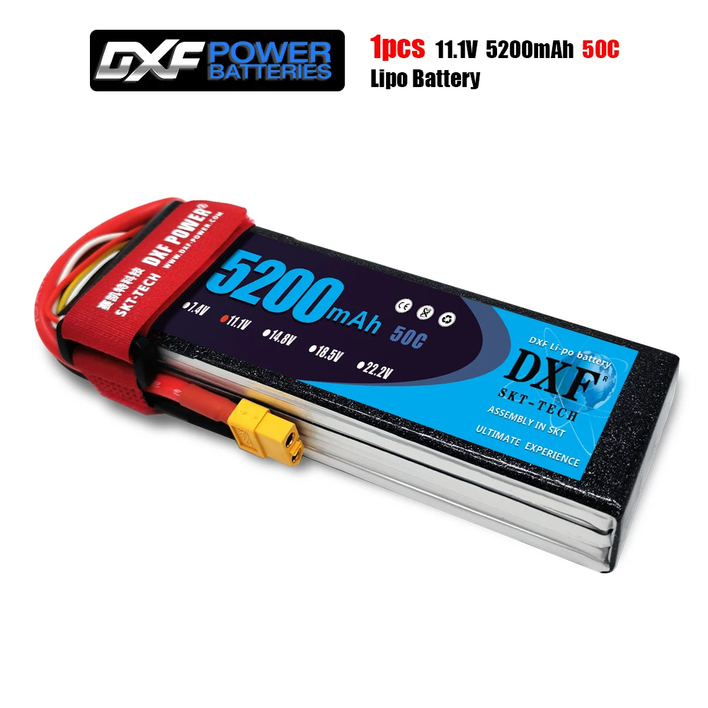 Литий-полимерный аккумулятор DXF 11 1 В 5200 мАч 50C 3S MAX100C T/XT60 литий-полимерный для
