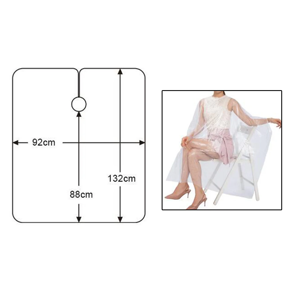 

50x Disposable Haircut Cloak Dresses Unisex Haircut Protect Capes
