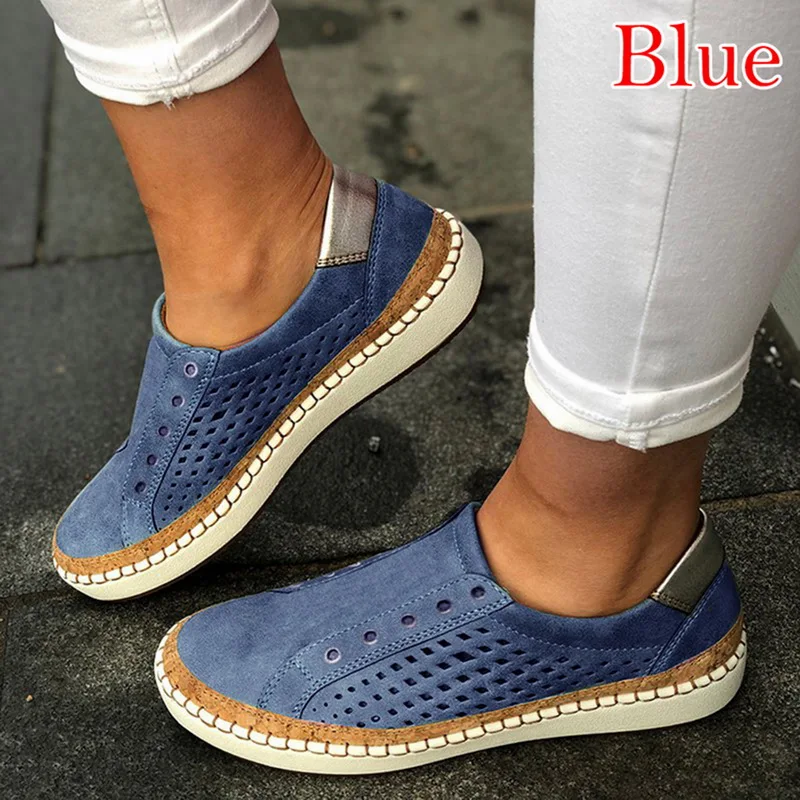 blue-3 MoneRffi кроссовки; Женская Вулканизированная обувь; Повседневная дышащая обувь; женская обувь из мягкой кожи на плоской подошве; женские кроссовки - Цвет: blue-3